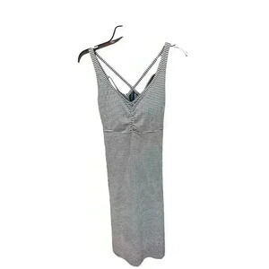- PrAna Rebecca Dress in Coal Stripes Size L, Pre-Owned.